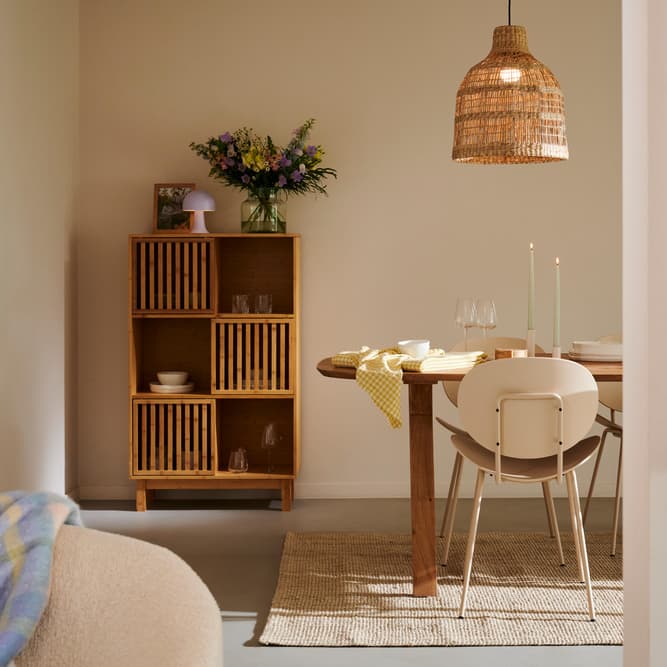 Casa HELGE Wardrobe with natural compartments, H 126 x W 75,8 x D 32,5 cm