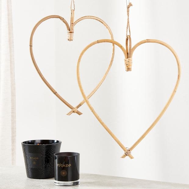 Casa HEART Natural hanging decoration, H 33 x W 29 cm
