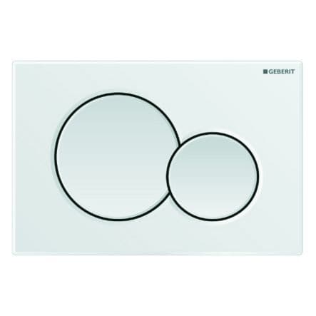 WHITE PLATE 2 BUTTONS FOR GEBERIT SIGMA WC CASSETTE