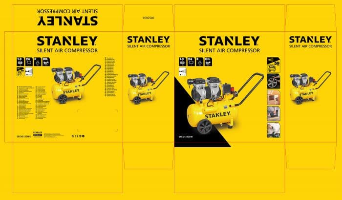 Bricocenter STANLEY SILENCED COMPRESSOR 24 L, 1.3 HP, 8 BAR