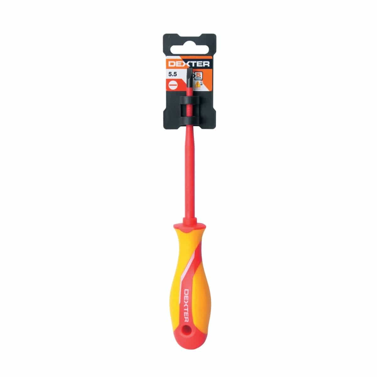 Bricocenter DEXTER INSULATED SCREWDRIVER CUT, SL IMPRESSION 5.5X125MM, CHROME VANADIUM