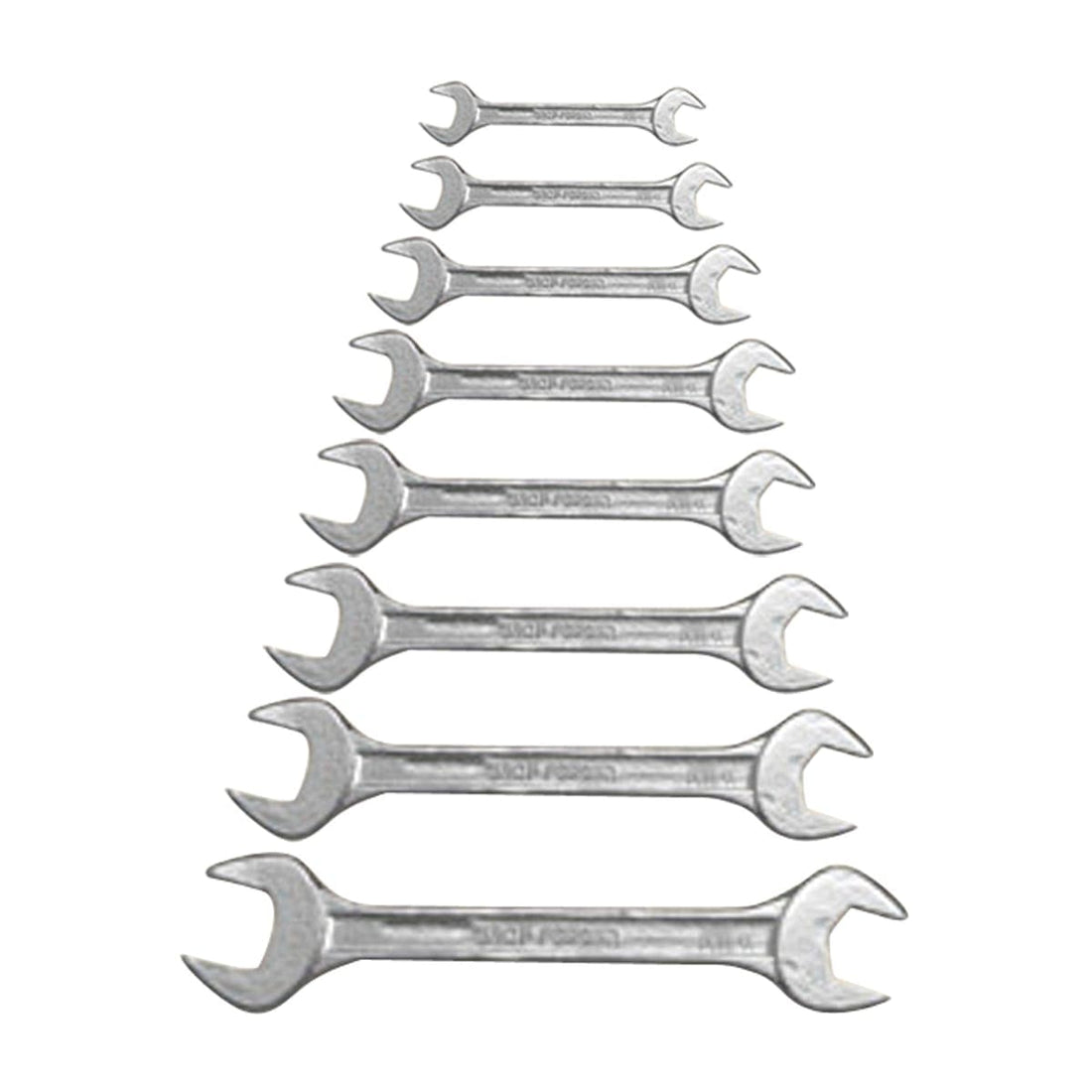 SET OF 8 ASSORTED FORGED STEEL SPANNERS