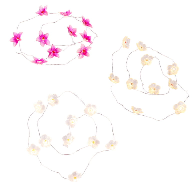 Casa FLOWER Luminous wire white, yellow, violet