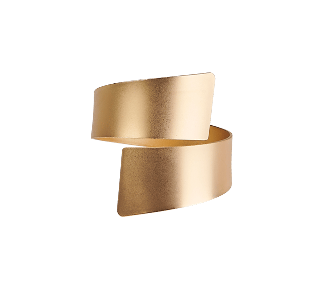 Casa LUXURY Golden teacup ring, H 4 cm - Ø 4,5 cm