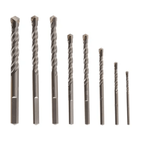 Bricocenter SET 8 DEXTER PRO CONCRETE DRILL BITS DIAM. 4-5-6-8-10 MM, CYLINDRICAL SHANK