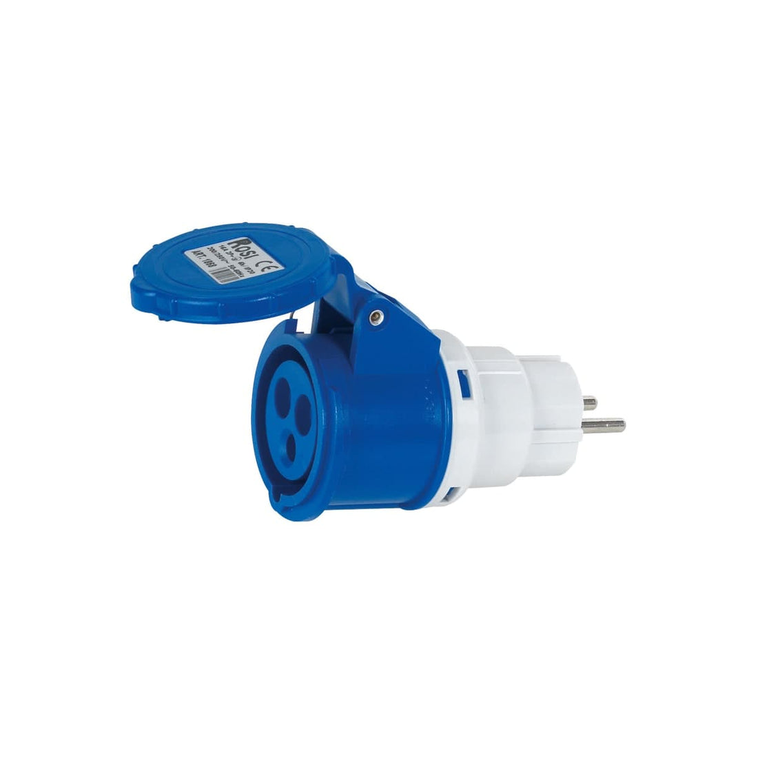 Industrial adapter plug 2P+E 16A socket 200-250V 6h IP44