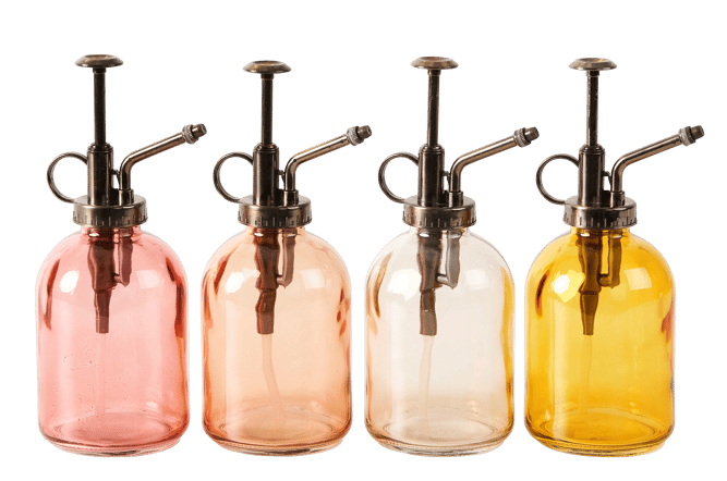 Casa SMOKY Water atomizer 4 colours orange, pink, light yellow, .H 13,5 cm - Ø 7,5 cm