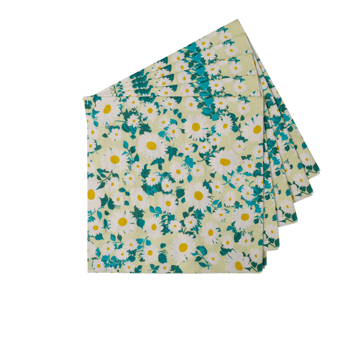 Casa DAISIE Set of 20 green napkins