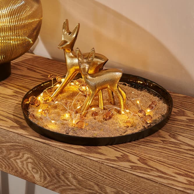 GOLDY Decorative golden deer H 15 x W 7 x L 19.5 cm - best price from Maltashopper.com CS656691