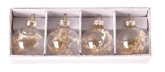 Casa DRY FLOWER Name holders set of 4 transparent H 4 x W 4 cm