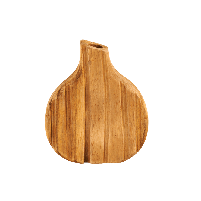 WOODY Decorative vase 2 colours brown, dark brownH 17 x W 14.5 cm - best price from Maltashopper.com CS674709