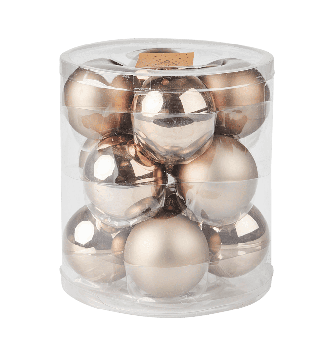 Casa CHOCOLATE Christmas ball set of 12 brownØ 6 cm