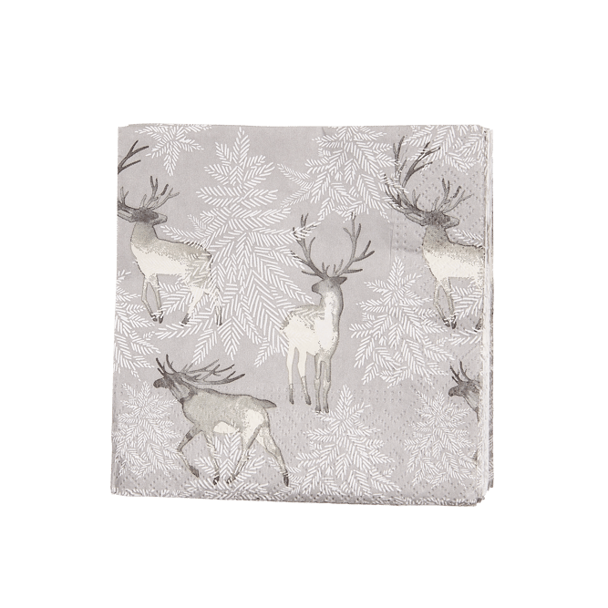 ELKS FOREST Set of 20 paper napkins in various colors W 25 x L 25 cm - best price from Maltashopper.com CS677824