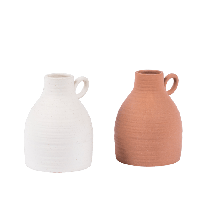 CARINA Vase H16,5cm, terracotta - best price from Maltashopper.com CS662340-TERRACOTTA
