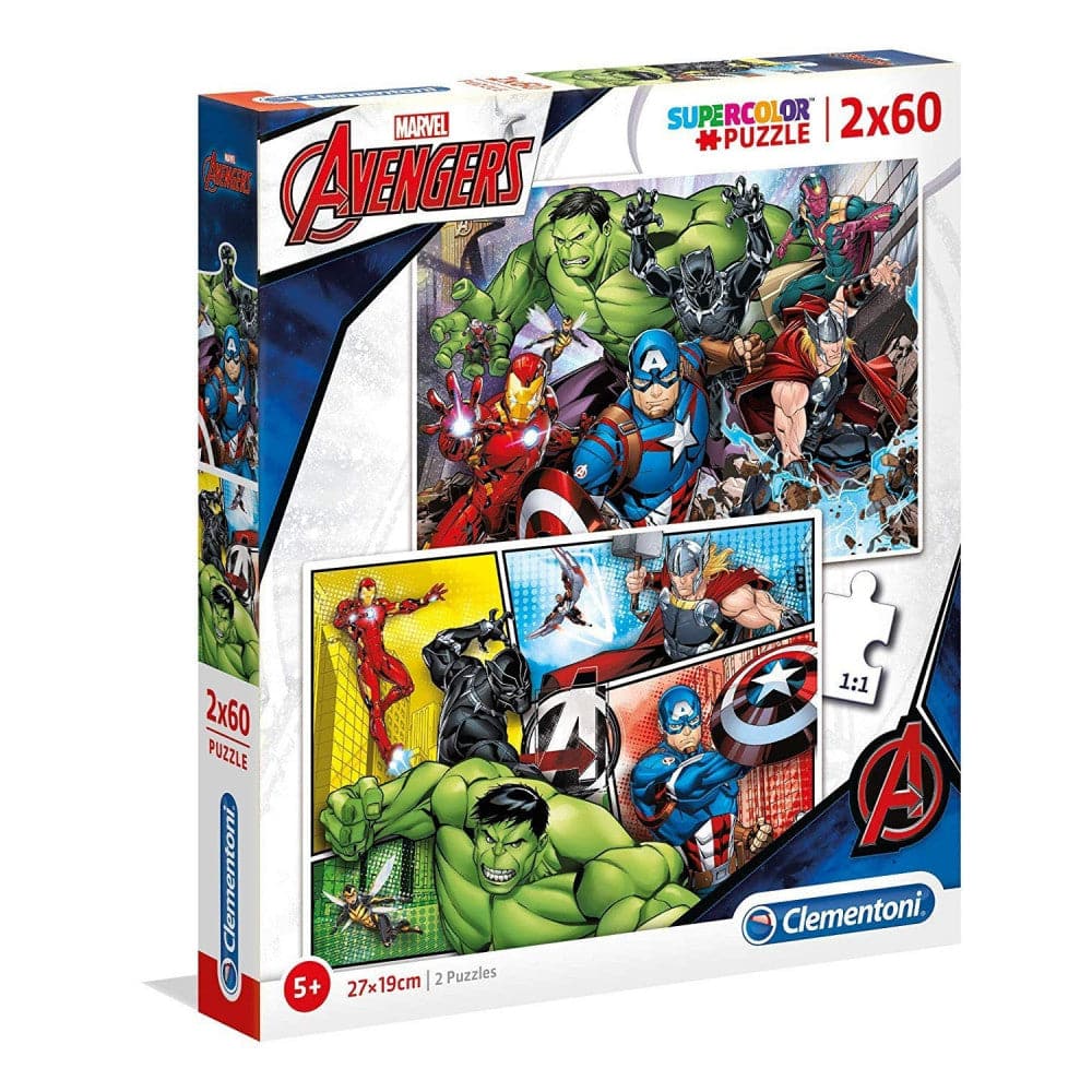 2 Puzzles Of 60 Pieces Avengers