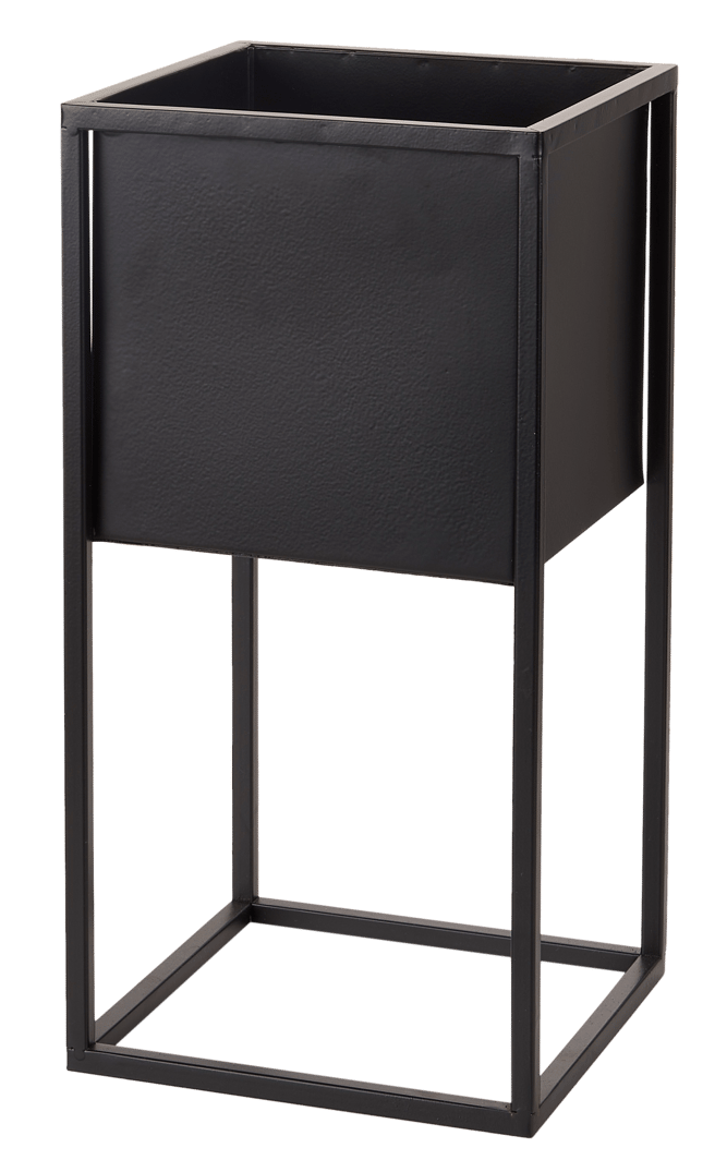 Casa LARGO Black plant pot, H 39,5 x W 20 x D 20 cm