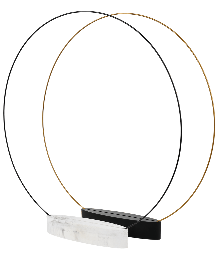 Casa FLOWERS Base 2 colours black, whiteH 6 x W 31 x D 7 cm