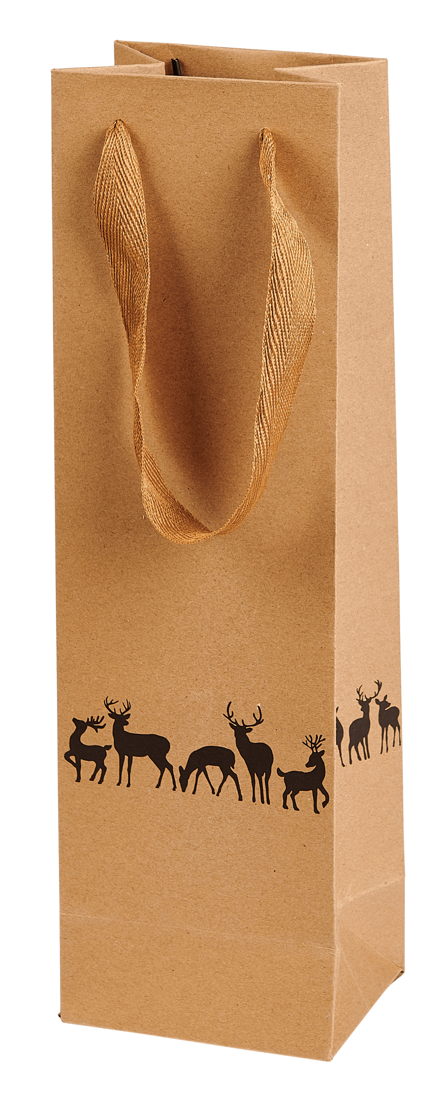 Casa XMAS KRAFT Sacch bottle holder 4 designs brownH 39 x W 12 x D 9,5 cm