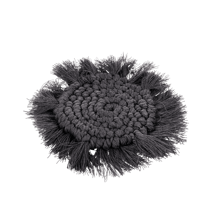 Casa JALI Coaster 2 colors black, yellow, Ø 10 cm