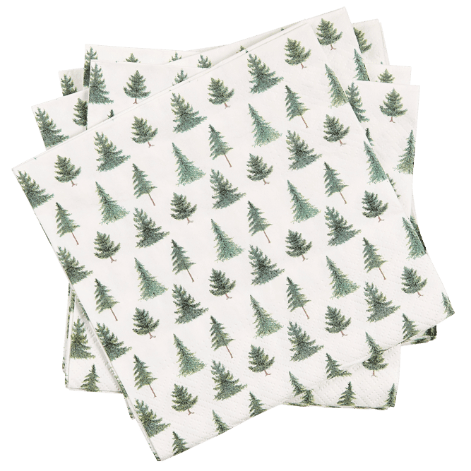 Casa CONIFER FOREST Set of 20 paper napkins in various colors W 33 x L 33 cm