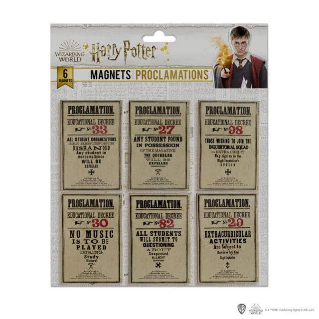 Harry Potter Set Of 6 Educational Decrees Magnets