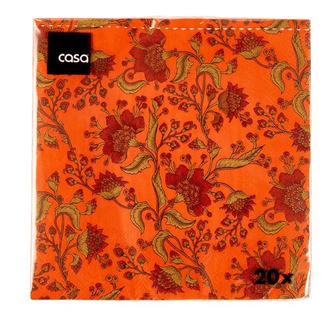 Casa SARI Set of 20 paper napkins in various colors W 33 x L 33 cm