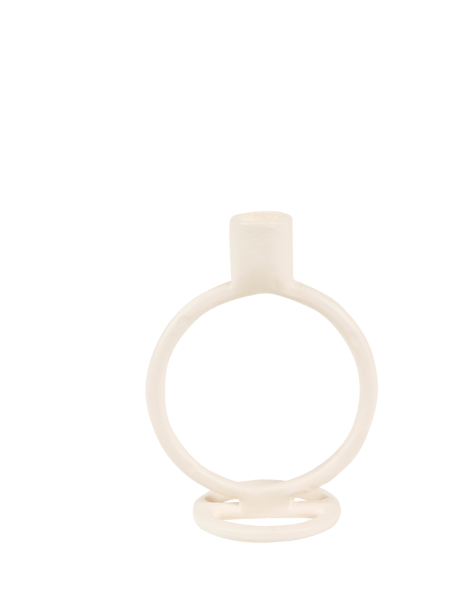 Casa RINGS Candlestick white