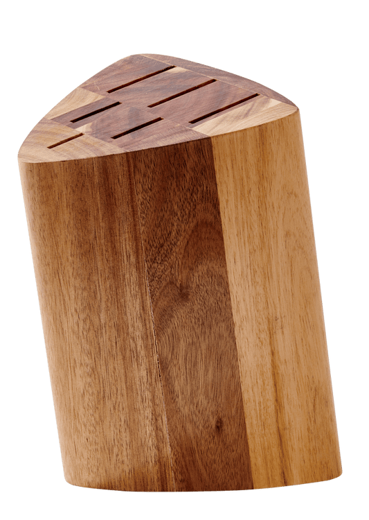 ACACIA Knife block for 5 natural knives H 23 x W 16 x D 14 cm - best price from Maltashopper.com CS672623