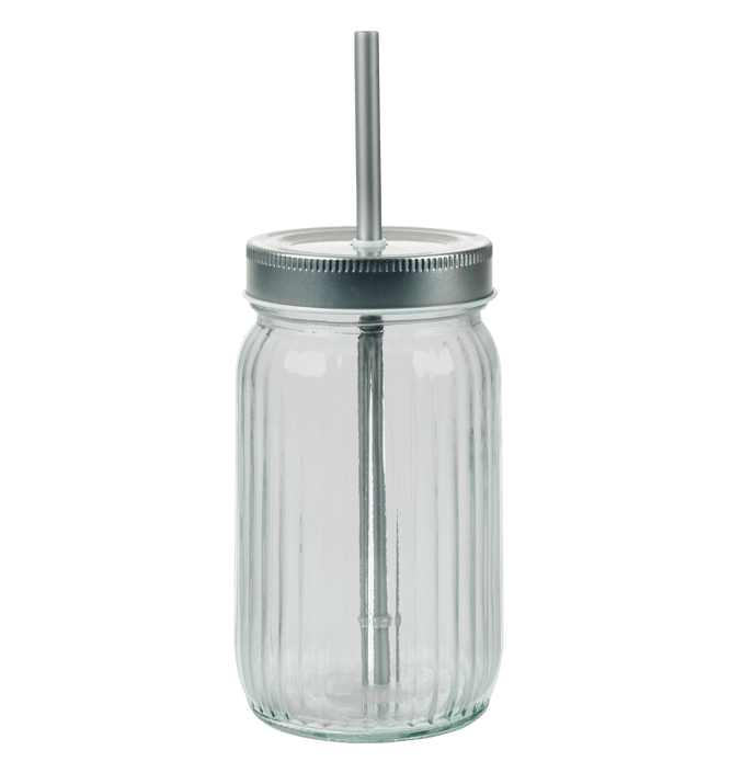 Casa LINI GLASS 45CL+STRAW