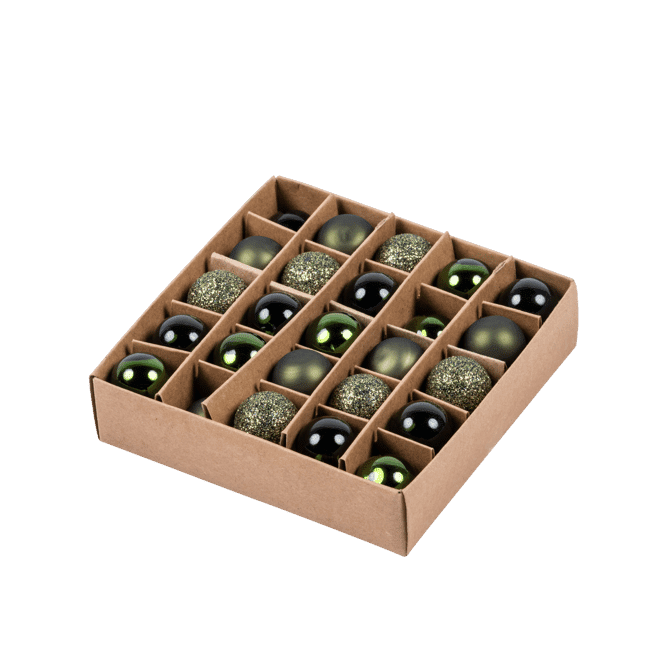 Casa MOSS Christmas ball set of 25 greenØ 2 cm