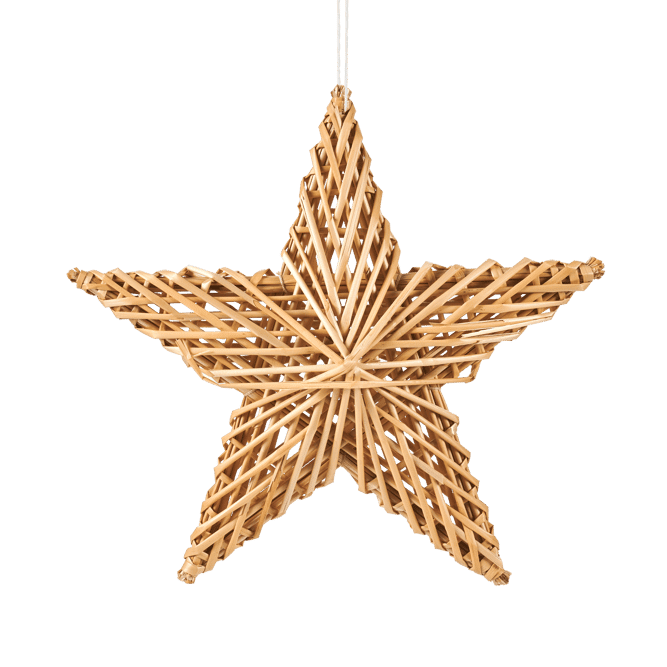 Casa STRAWY Natural decorative star H 30 x W 30 x D 9 cm