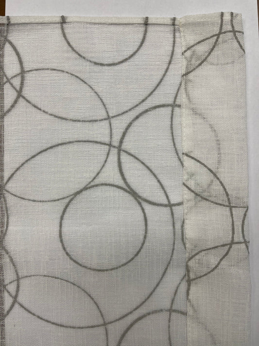 Circle net curtain, grey, 58x230 cm