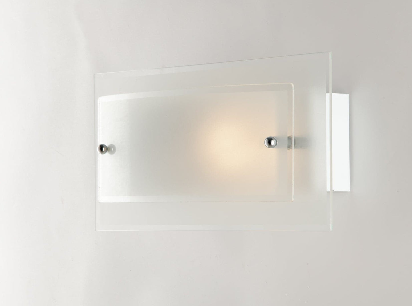 DOUBLE GLASS WALL LIGHT 15X30X30CM E27=60W