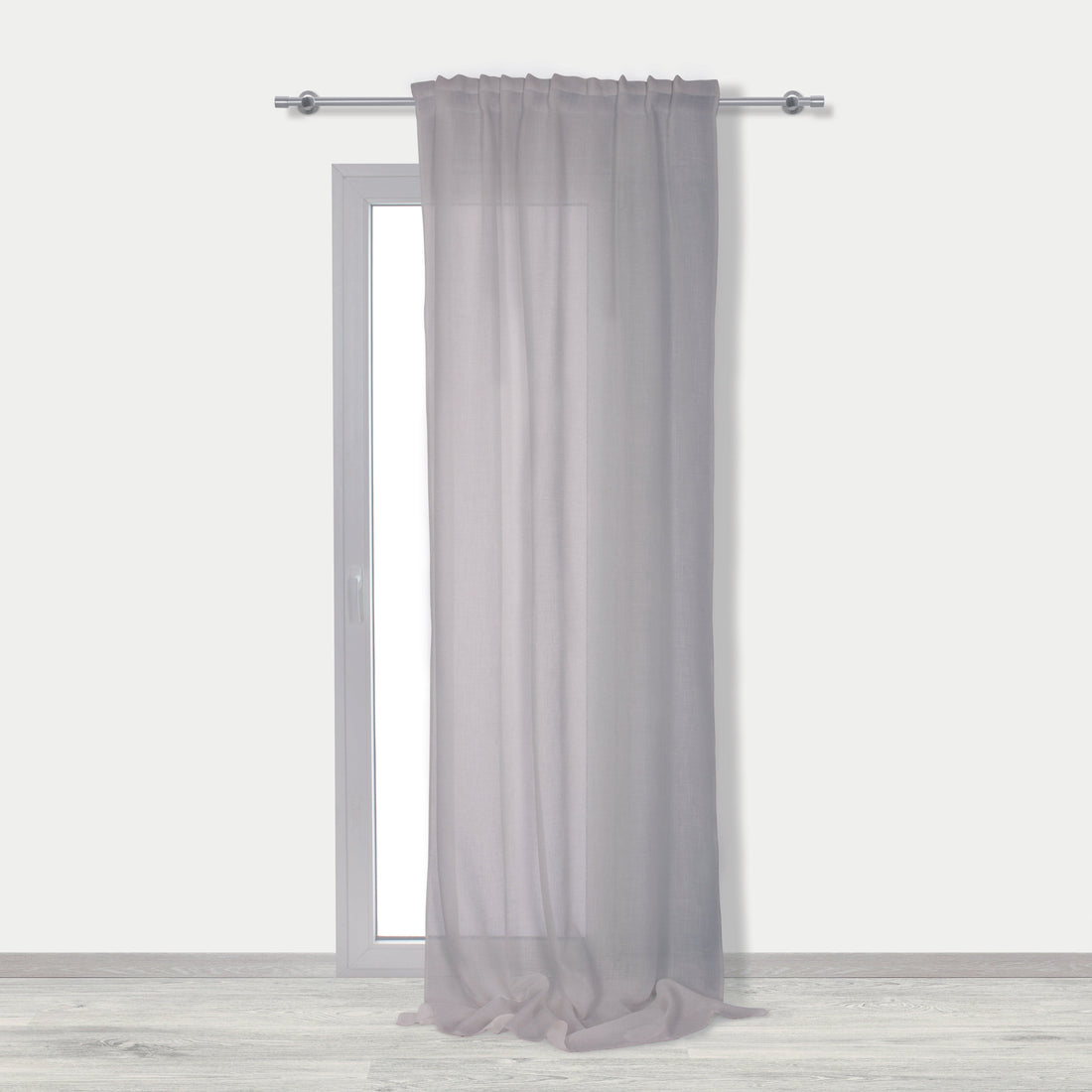 LILY WHITE OPAQUE CURTAIN 135X350 WITH WEBBING AND CONCEALED LOOP - best price from Maltashopper.com BR480008767