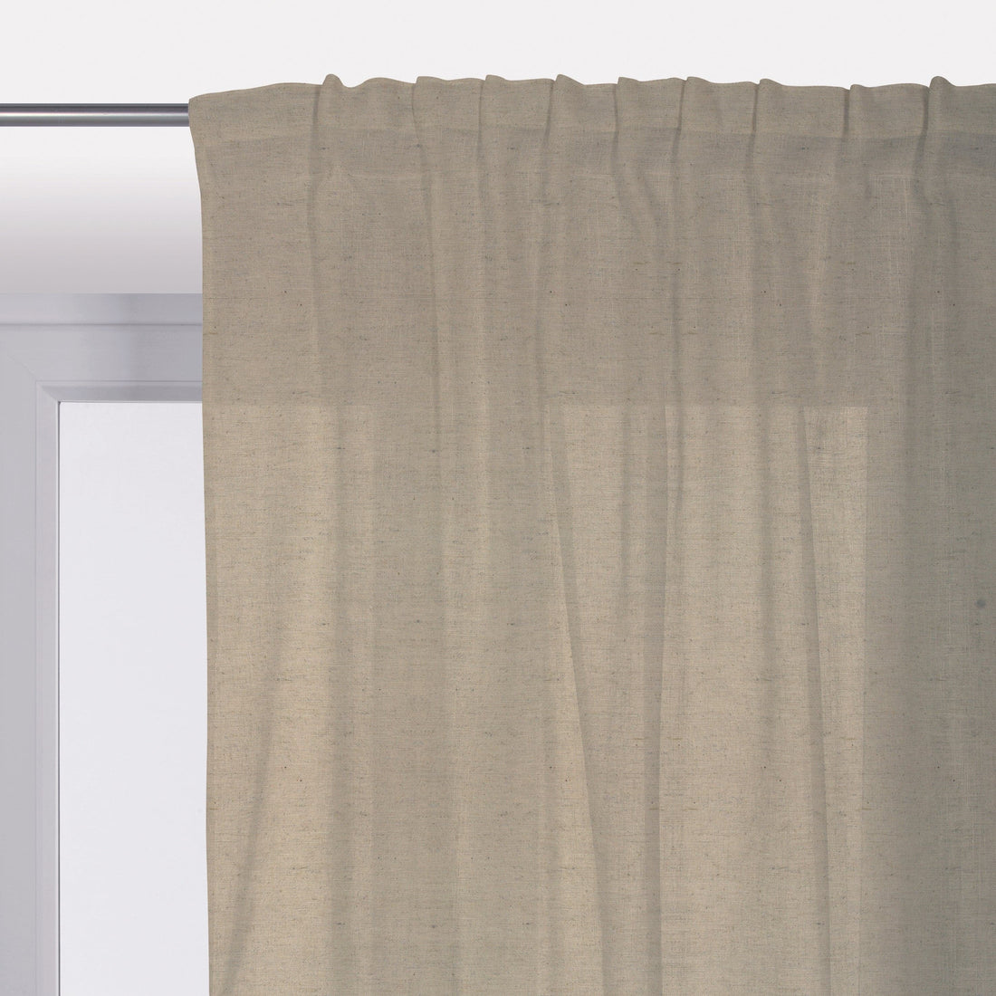 ECRU LILY OPAQUE CURTAIN 135X350 WITH WEBBING AND CONCEALED LOOP - best price from Maltashopper.com BR480008769