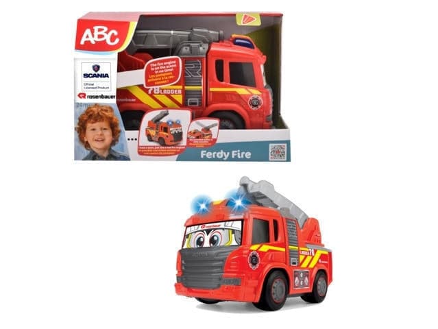 Abc Ferdy Fire, Fire Truck Cm. 25, Lights And Sounds, Motorized