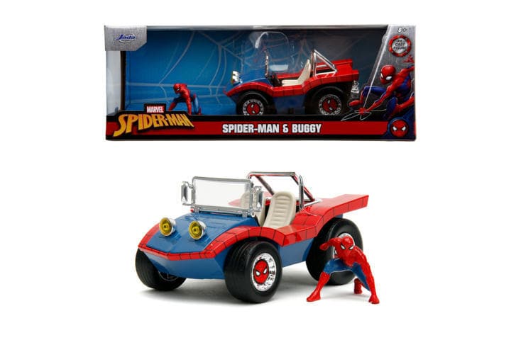 Marvel Spider Man Buggy 1:24 Scale Die Cast With Figure