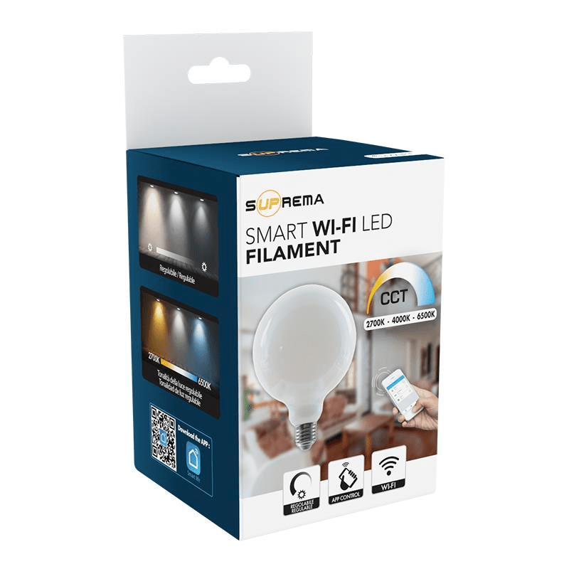 Bricocenter LED BULB SMART E27=75W GLOBE LARGE FROSTED WARM LIGHT