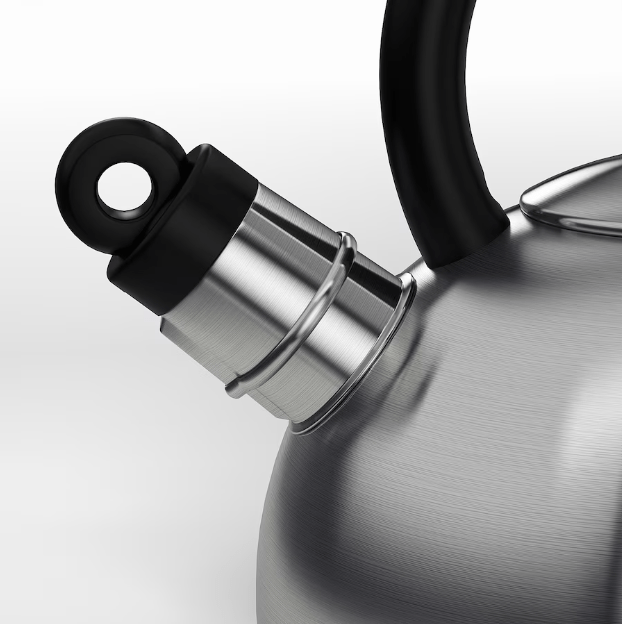 Ikea VATTENTÄT Whistling kettle, stainless steel/black,2l , 2 l