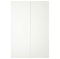 HASVIK pair of sliding doors, white, 150x236 cm
