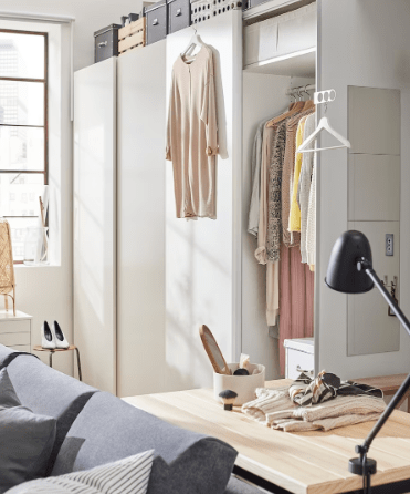 Ikea HASVIK - Pair of sliding doors, white, 150x236 cm