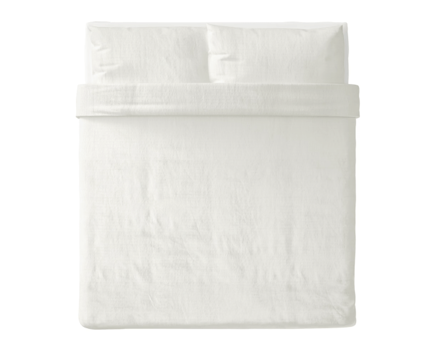 Ikea OFELIA VASS - Duvet cover and 2 pillowcases, white, 240x220/50x80 cm