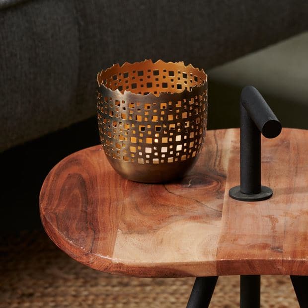 Casa CASSIO Partylight golden H 9 cm - Ø 10 cm