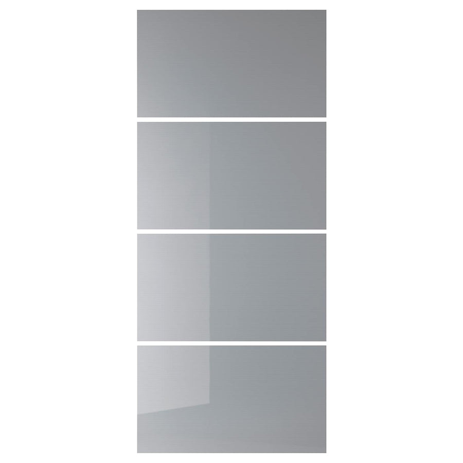 Ikea BJÖRNÖYA - 4 panels for sliding door frame, grey tinted effect, 100x236 cm