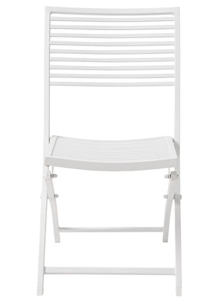 Casa JESSE Folding chair white, beige, H 84 x W 45 x D 61 cm