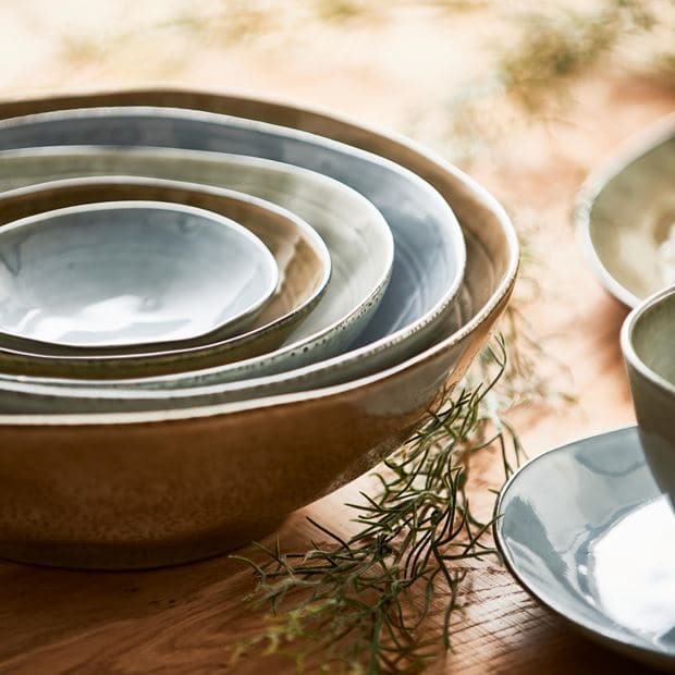 Casa EARTH ICE Blue bowl H 6.4 cm - Ø 24 cm