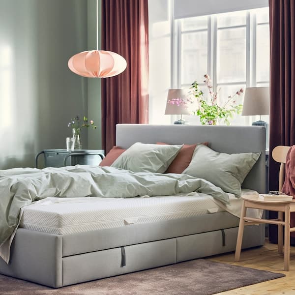ÅBYGDA - Foam mattress, semi-rigid/white, , 90x200 cm - best price from Maltashopper.com 50481493