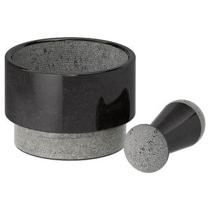 ÄDELSTEN - Pestle and mortar, marble black - best price from Maltashopper.com 60201251