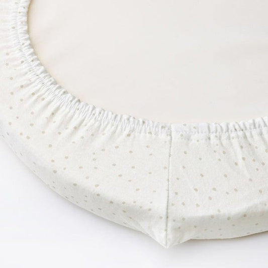 Ikea ÄLSKVÄRD - Fitted sheet for bassinet, clouds/dots/off-white, 41x75 cm