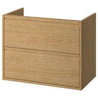 ÄNGSJÖN wash-stand with drawers, oak effect, 80x48x63 cm